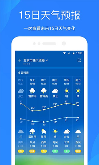 天气预报精准15日天气预报苹果版 v1.0.8-喃哩哩