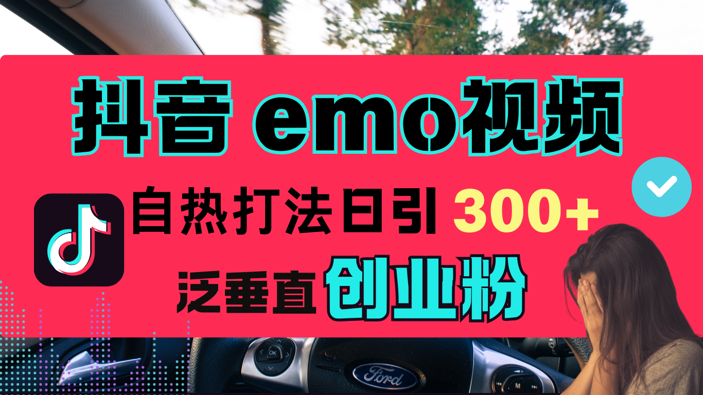 抖音“EMO视频”自热流打法，日引300+泛垂直创业粉-喃哩哩