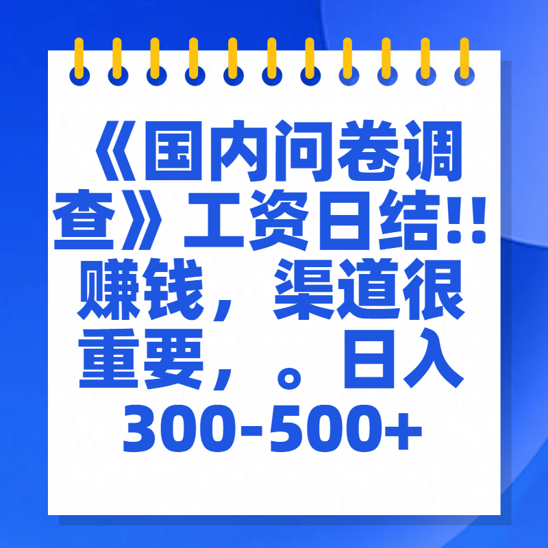 问卷调查答题，一个人在家也可以闷声发大财，小白一天2张，【揭秘】-喃哩哩
