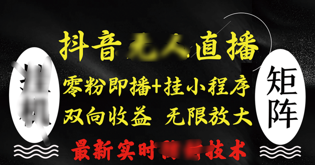 抖音无人直播最新独家玩法，小雪花+撸音浪双向收益，可矩阵放大-喃哩哩
