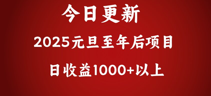 翻身项目，日收益1000+以上-喃哩哩