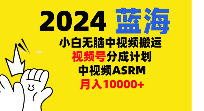 小白无脑复制-中视频视频号-分成计中视频ASRM-喃哩哩
