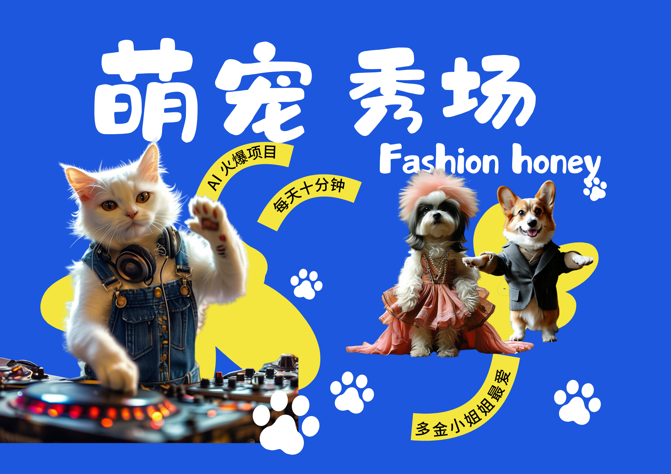酷飒动物跳舞走秀  时尚喵FASHION汪 多金小姐姐最爱的 轻松月入破万-喃哩哩