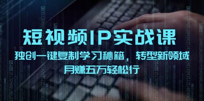 短视频 IP实战课，独创一键复制学习秘籍，转战新领域，月赚五万轻松行-喃哩哩