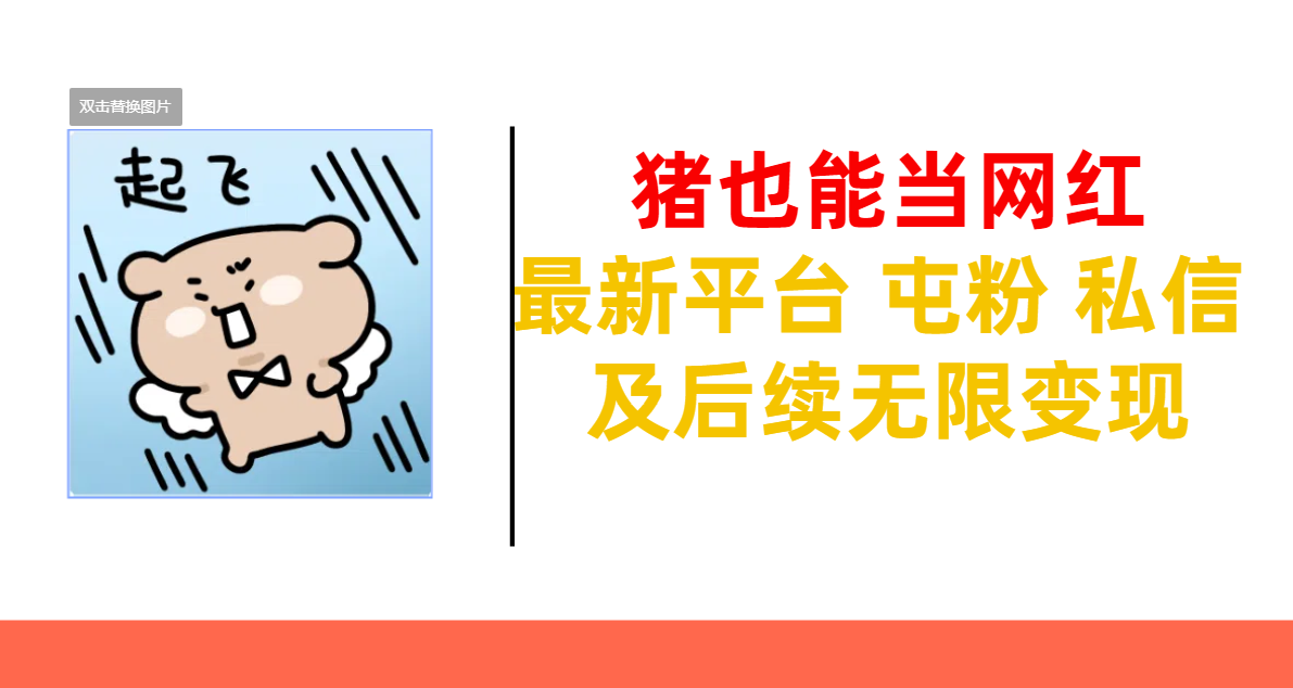 猪也能当网红-最新平台 屯粉 交流 私信 及后续无限变现-喃哩哩