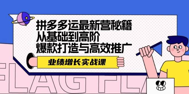 拼多多运最新营秘籍：业绩 增长实战课，从基础到高阶，爆款打造与高效推广-喃哩哩