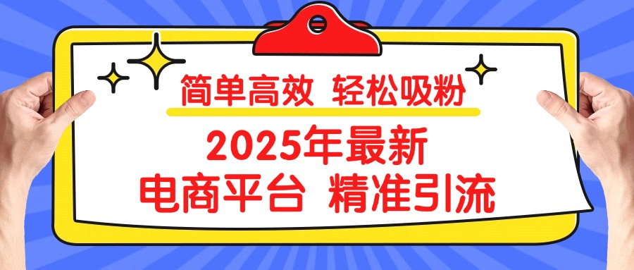 2025年最新电商平台精准引流 简单高效 轻松吸粉-喃哩哩